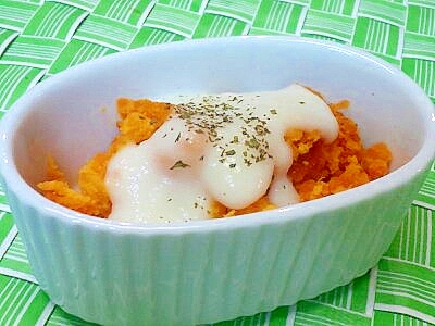 離乳食 かぼちゃのホワイトソースがけ レシピ 作り方 By 不二子ちゃん２号 楽天レシピ