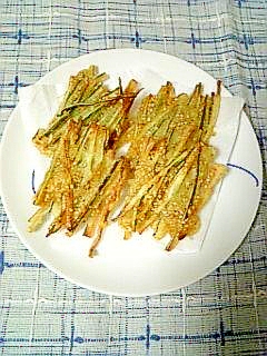 節約レシピ☆冬瓜皮の胡麻かき揚げ☆