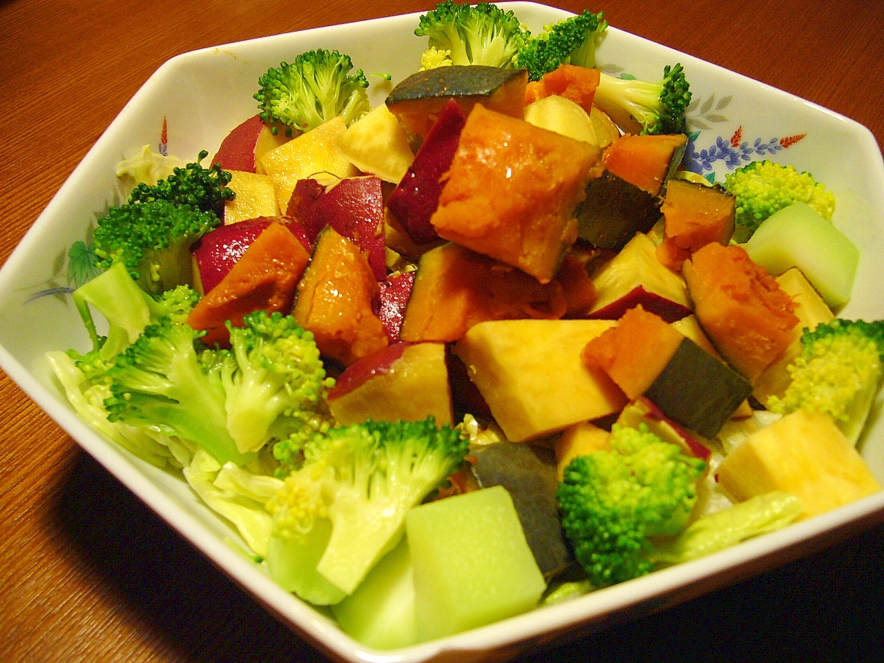 温野菜のサラダ かぼちゃ さつまいも ブロッコリー レシピ 作り方 By えだまめ大好き 楽天レシピ