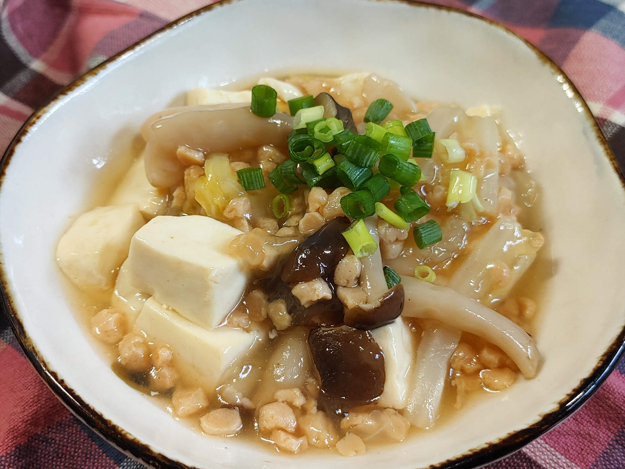 白菜と豆腐 大豆ミートのとろ煮