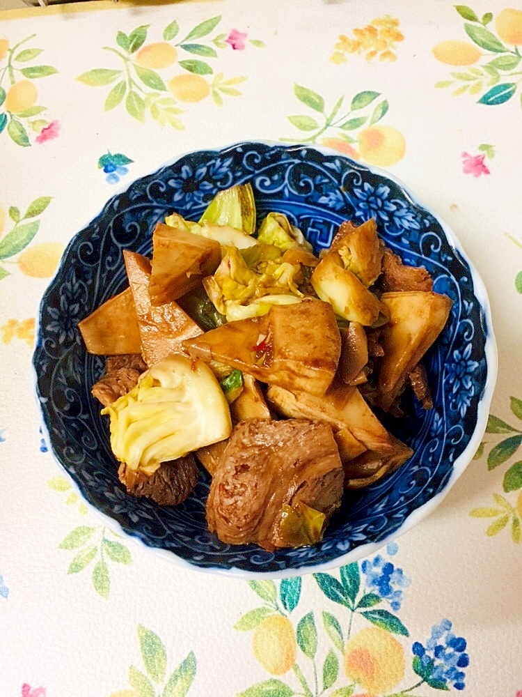 たけのことキャベツで回鍋肉