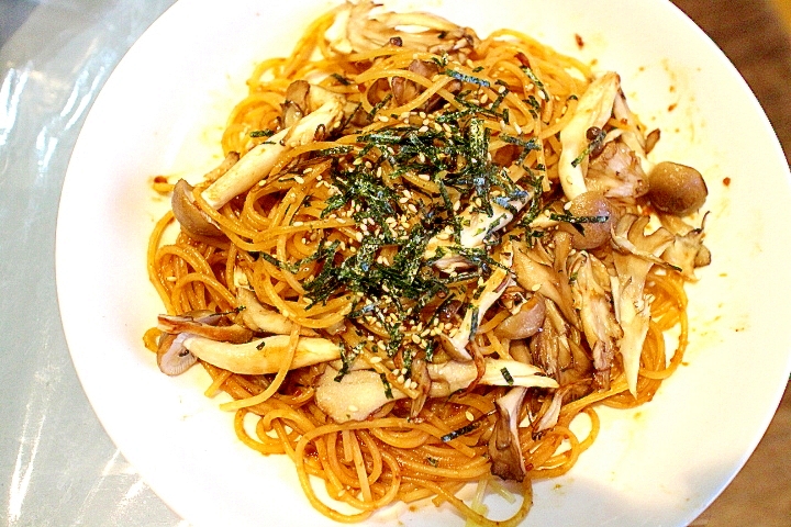 あっという間に完成！肉味噌を使ったきのこパスタ