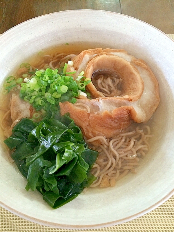 車麩わかめ蕎麦