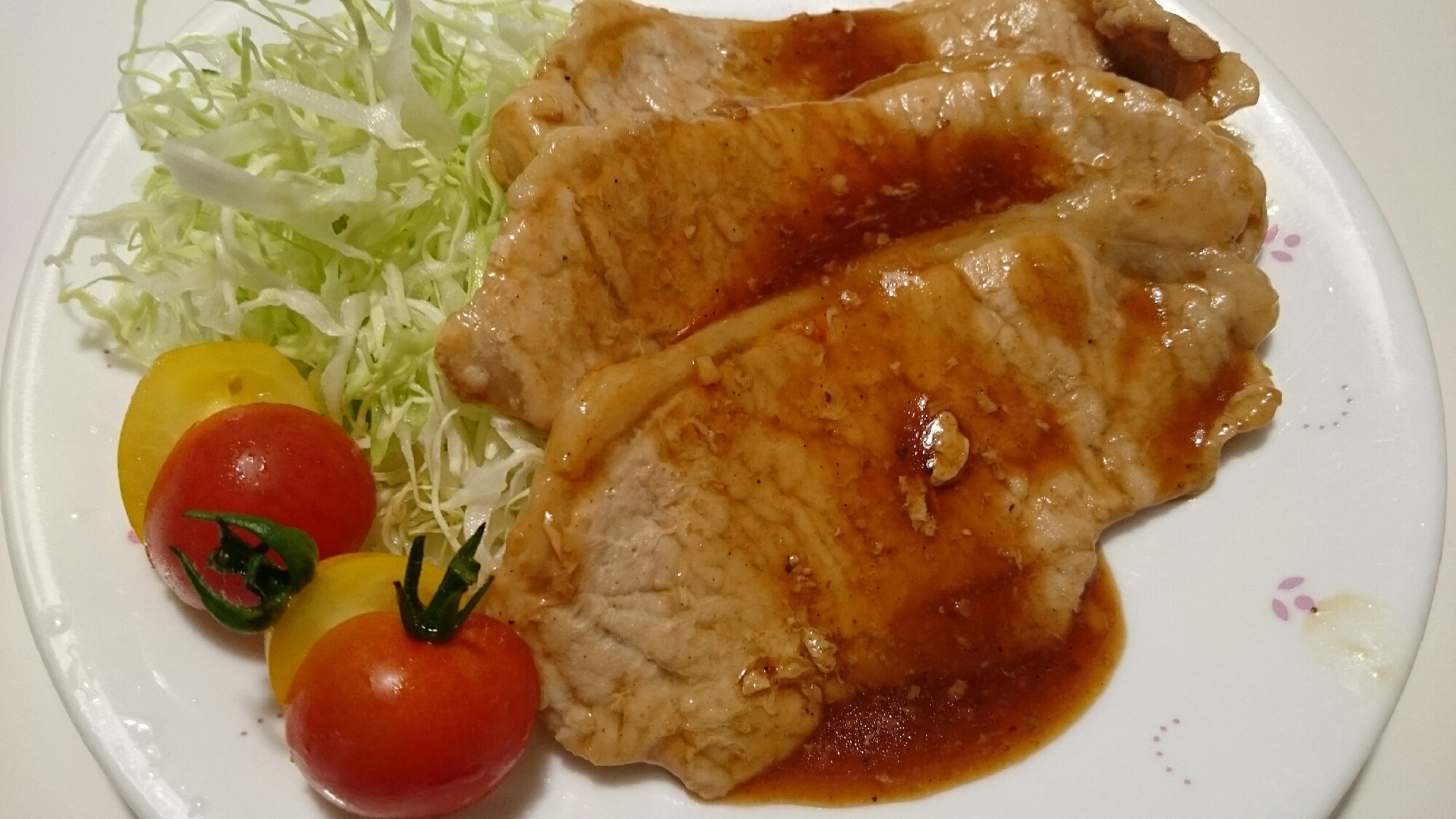 ストウブDe〜豚ロースソテー焼肉タレ味