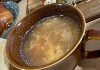 朝食に☆卵入り濃厚コンソメスープ