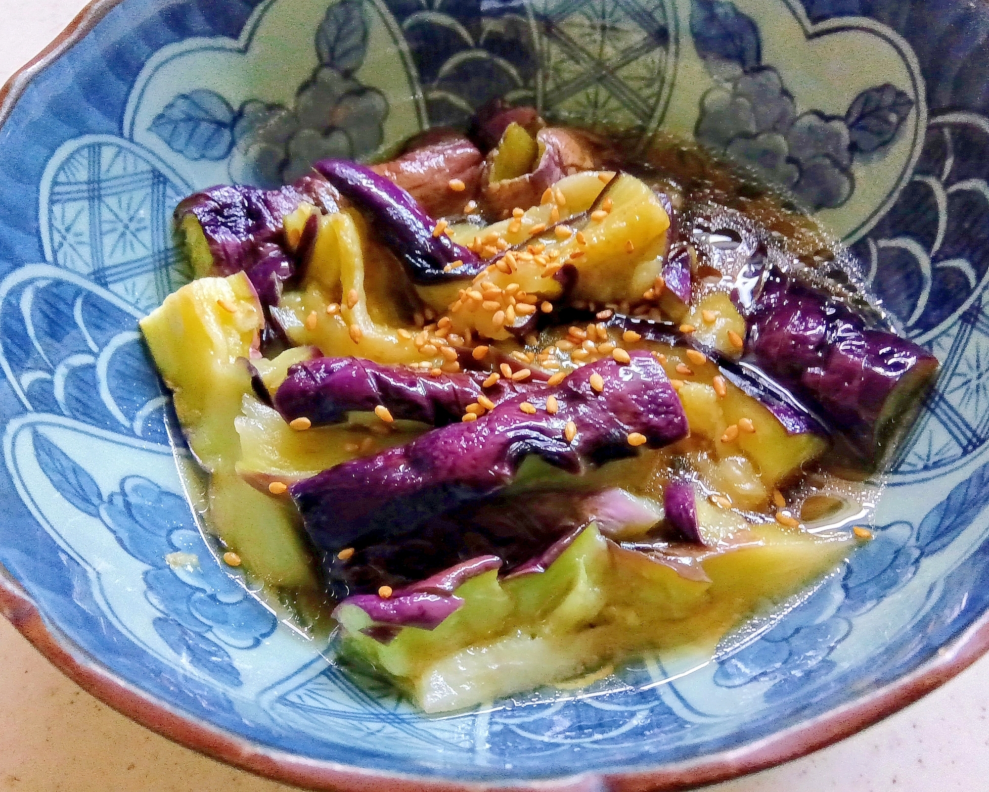 レンジで簡単　茄子の煮浸し