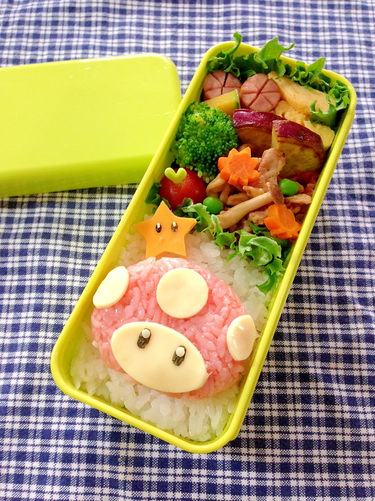 簡単キャラ弁 スーパーキノコ マリオ のお弁当 レシピ 作り方 By Cherry05 楽天レシピ