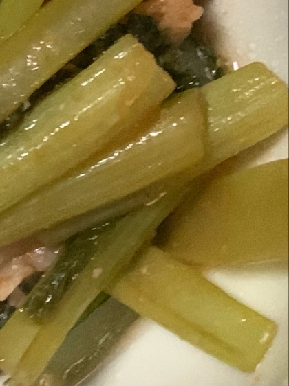 ツナと小松菜の炒め物