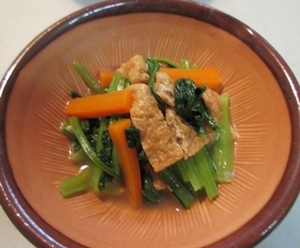小松菜で代用しました
彩も綺麗で、美味しく頂き、お弁当のおかずにします。
ゴマをふるのを忘れました。ごちそうさま