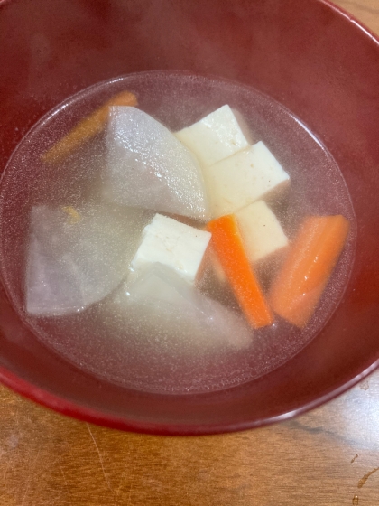 大根☆キャベツ☆枝豆の中華スープ