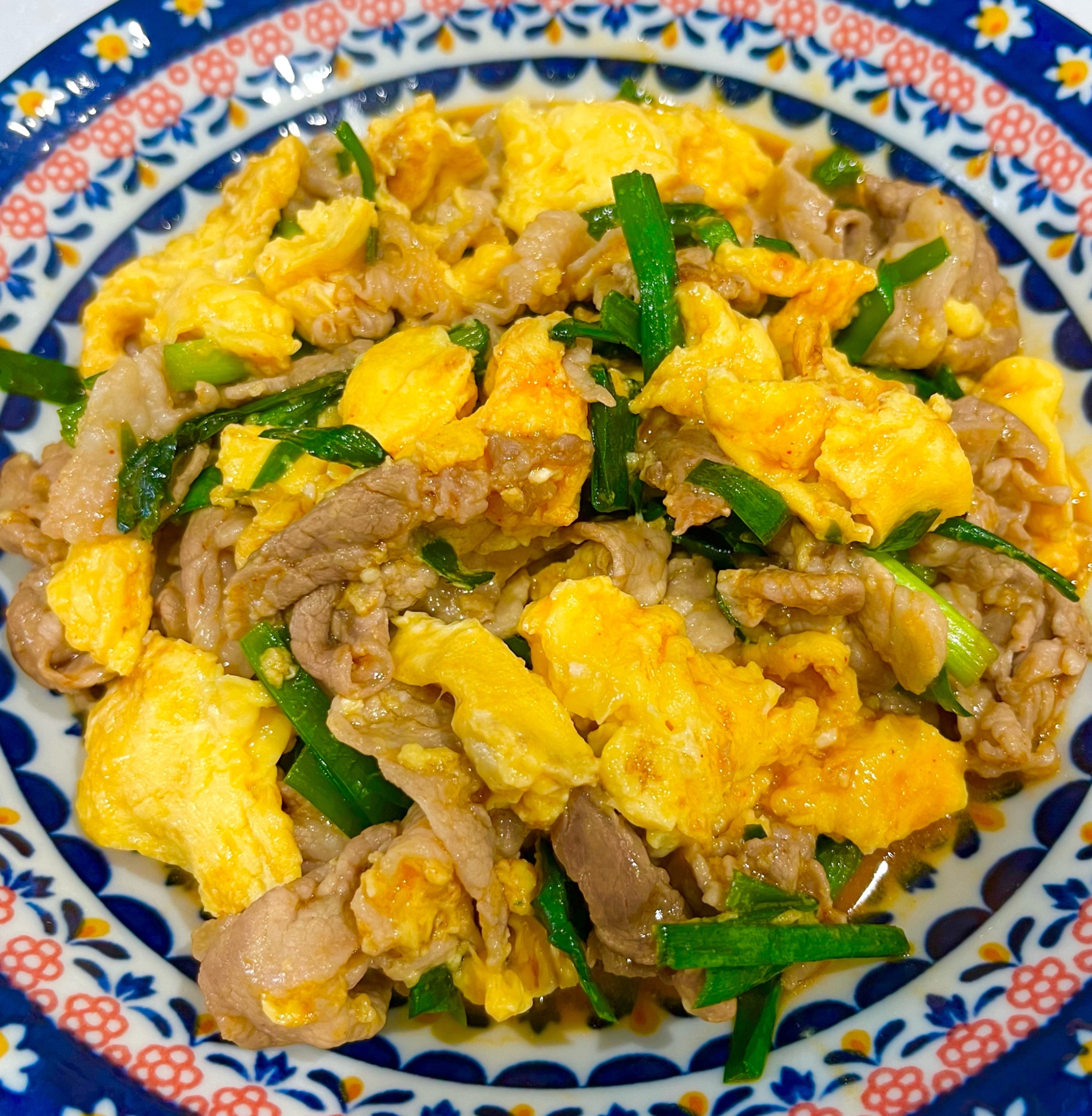 ごはんが進む！豚とニラ玉の甘辛炒め