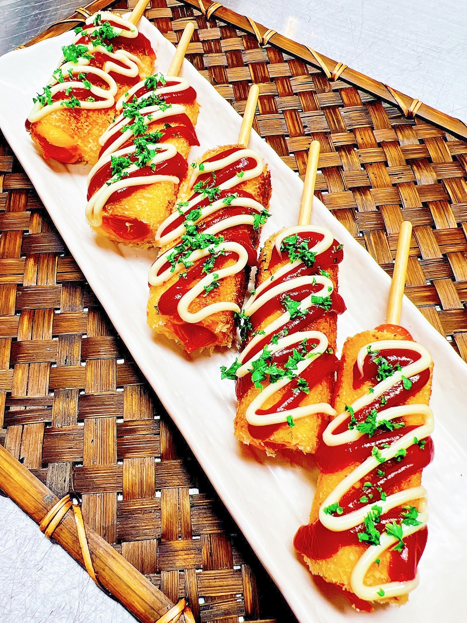 超かんたん!韓国屋台のおやつ★チーズフランク巻き