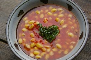 大豆のトマトスープ
