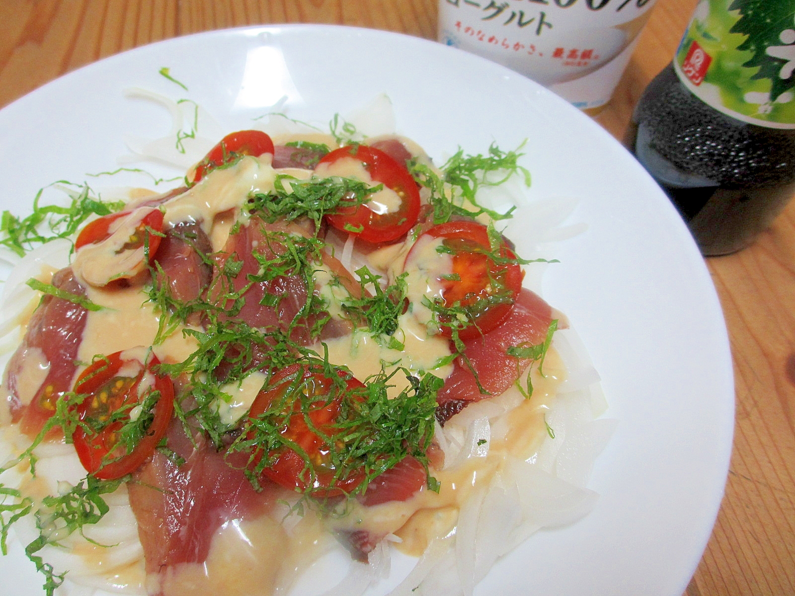 青じそヨーグルト★カツオとトマトの青じそサラダ