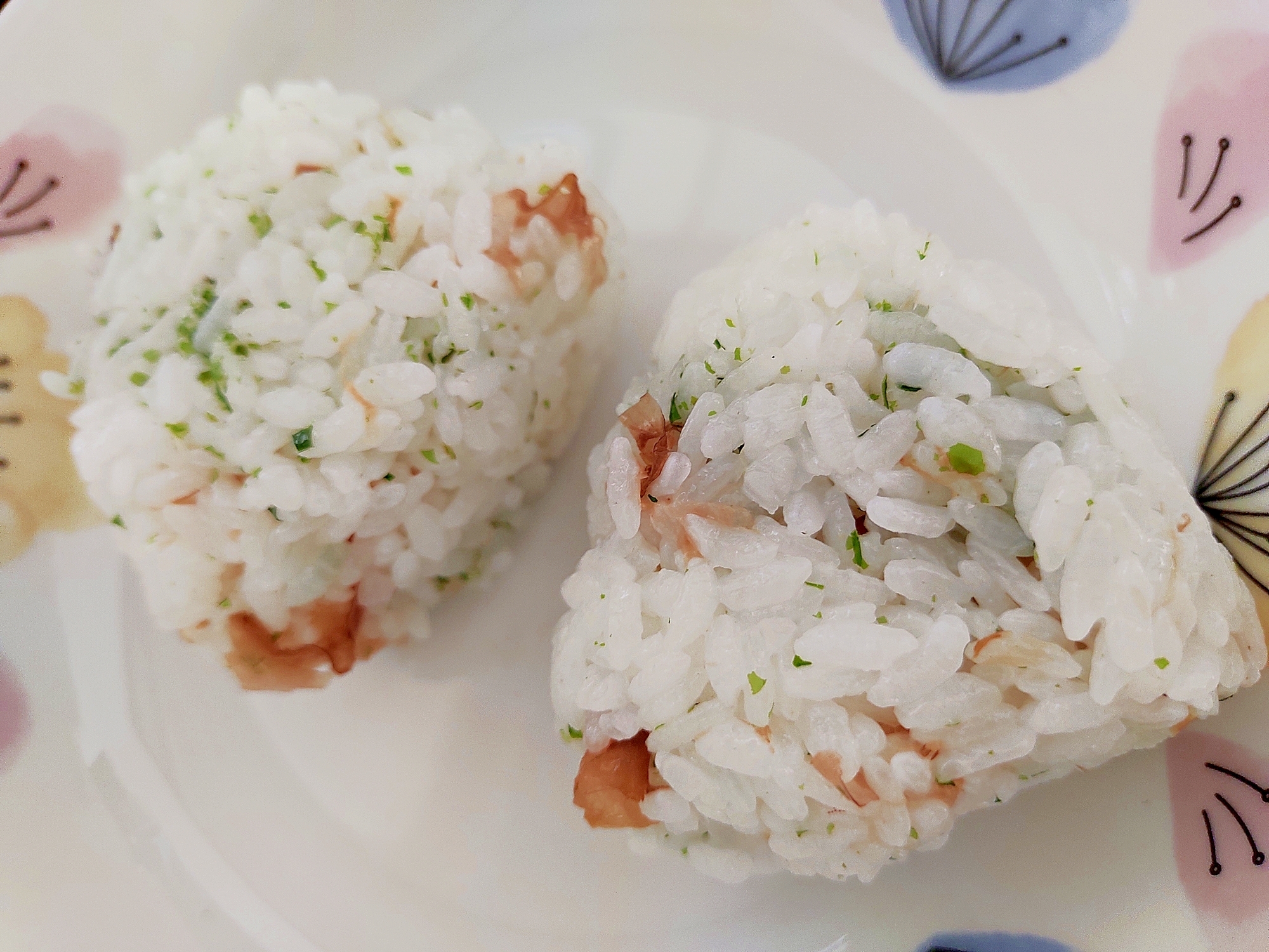 あおさと鰹節の簡単おにぎり