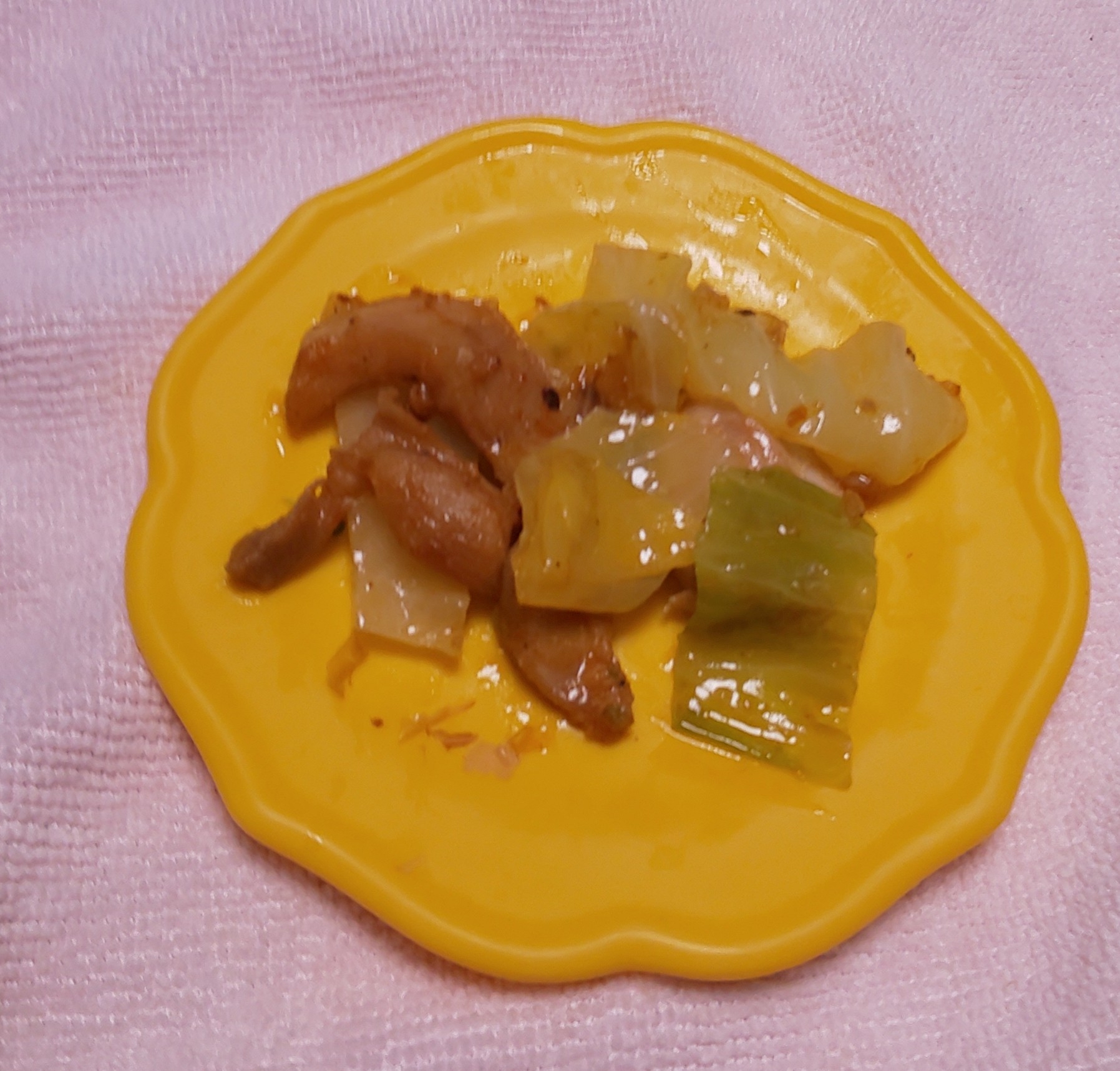 鶏肉とキャベツの炒め物
