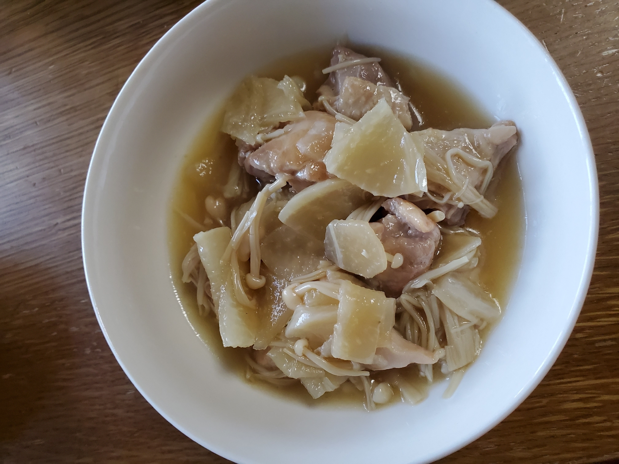 鶏とえのきと大根の煮物