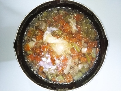 冷凍ブロッコリーと野菜のコンソメスープ