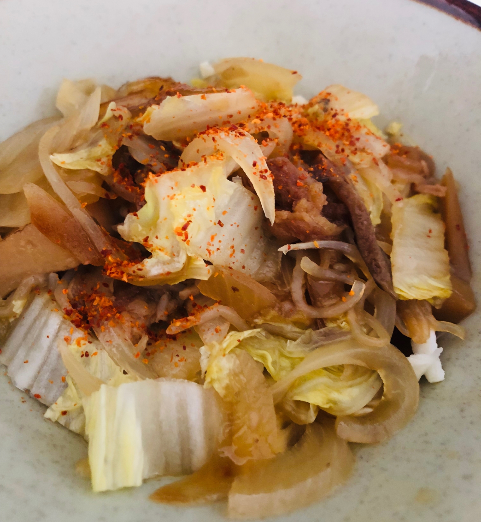 残った野菜で！すき焼き風煮★