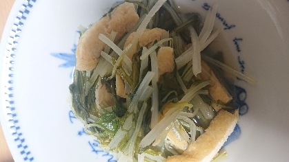 水菜と薄揚げの煮浸し