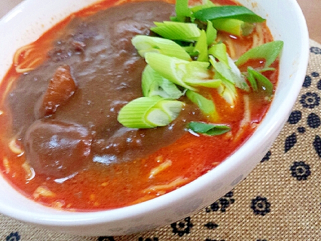 めっちゃ合う！辛旨！カレー担担麺**