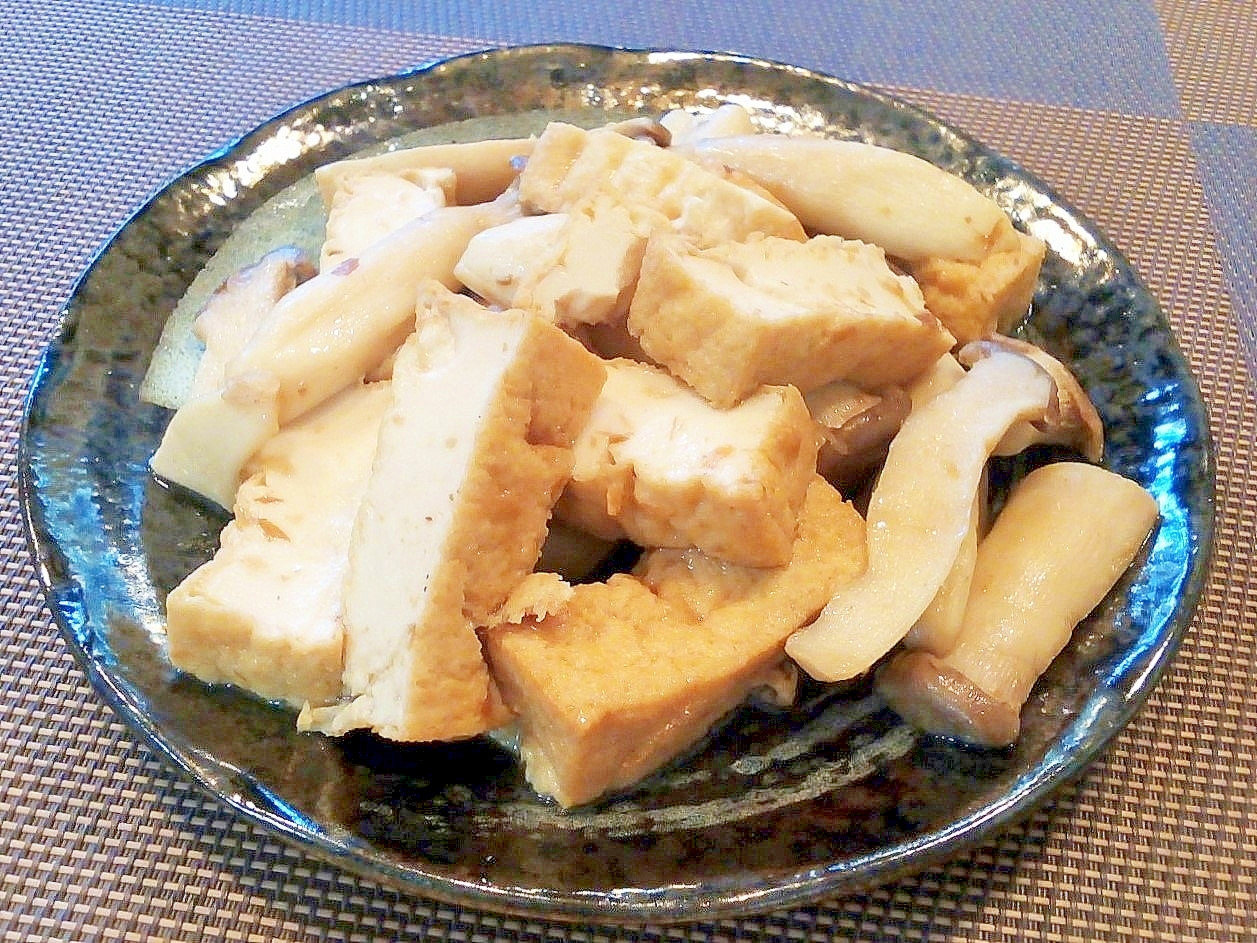 ♪簡単5分♡厚揚げとエリンギの麺つゆ炒め♪