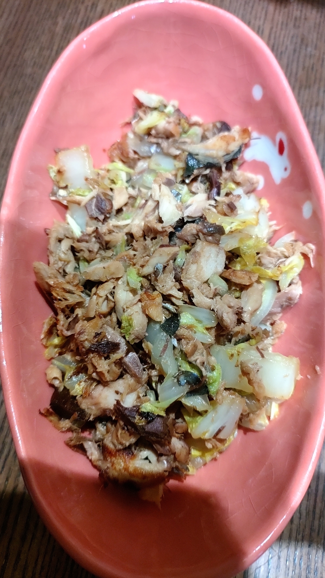 サバの味噌煮　リメイク　白菜サバ