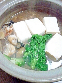 一人鍋のかき豆腐