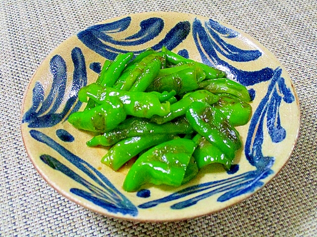 チョッキングで作る!万願寺唐辛子のだし醤油焼き♪