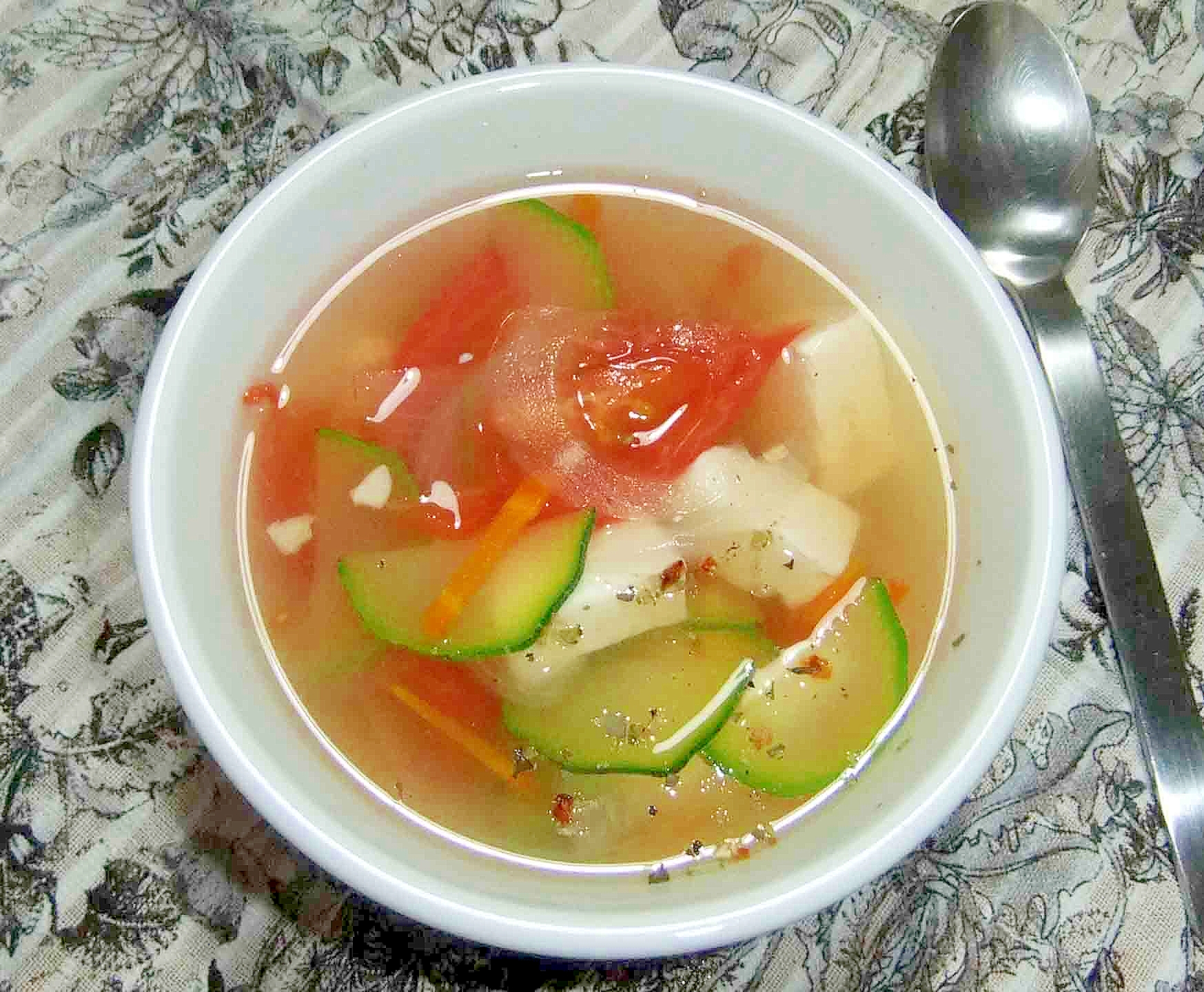 トマトと絹ごしのブイヨンスープ レシピ 作り方 By cachecache 楽天レシピ トマトと絹ごしのブイヨンスープ レシピ 作り方 By cachecache 楽天レシピ