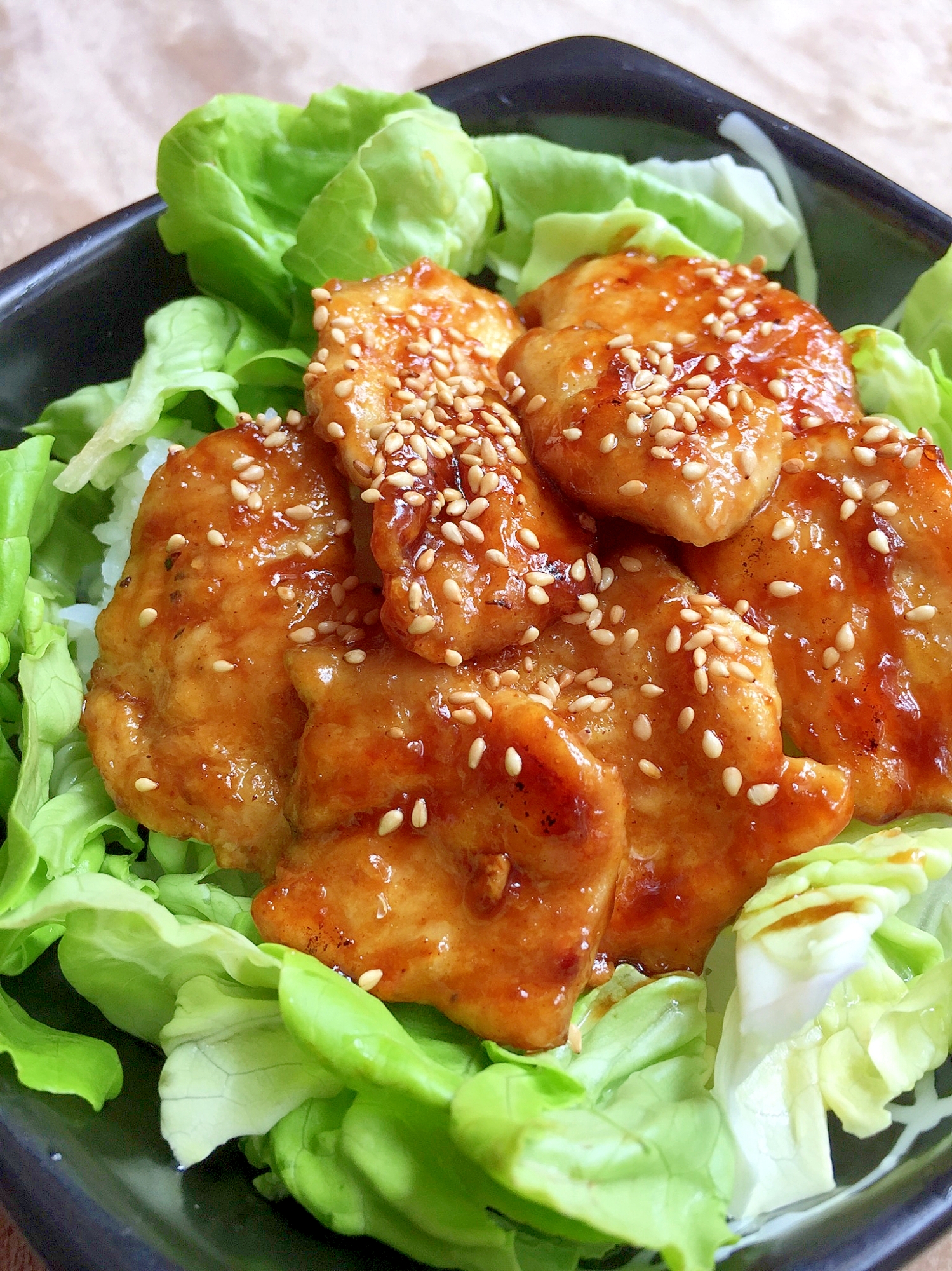 安い！早い！うまい！むね肉で照り焼き丼★