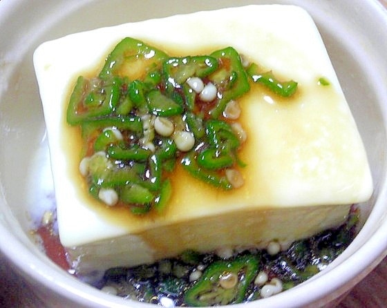 オクラポン酢和えを添えた湯豆腐 レシピ・作り方 by デラみーやん