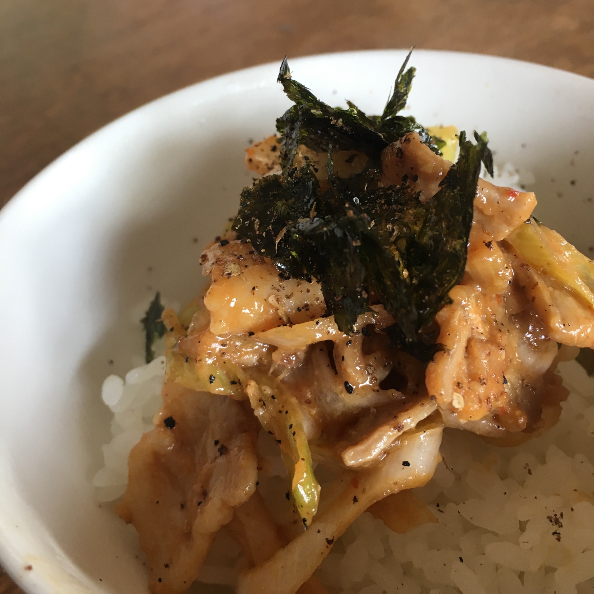 豚肉の山椒炒め丼