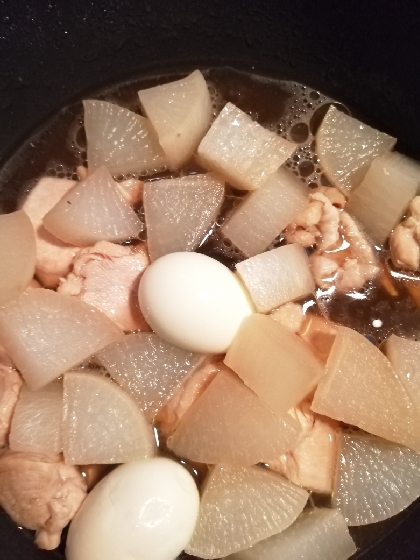 鶏肉と大根と卵の照り煮