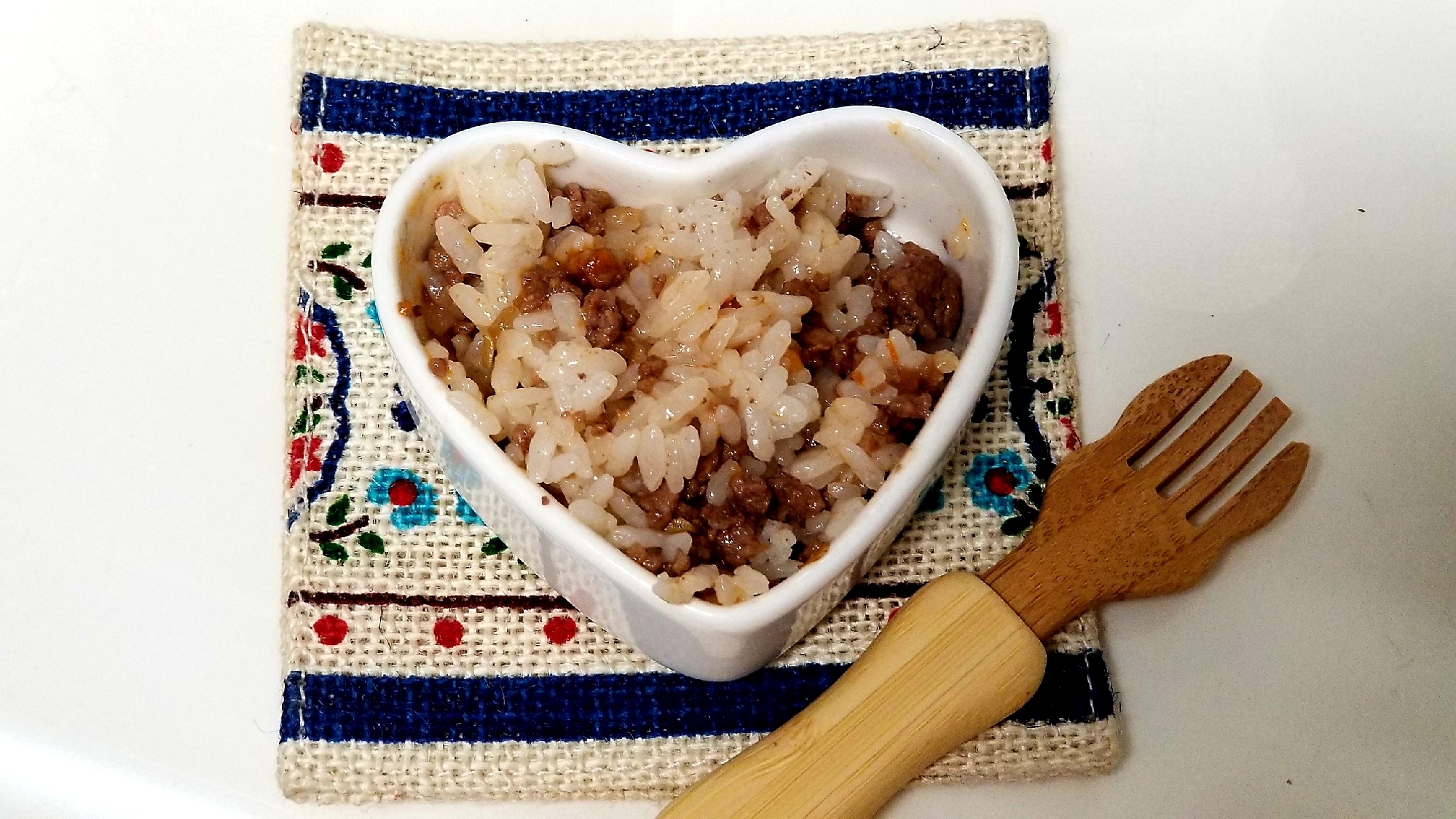 離乳食後期★パプリカと牛豚合い挽き肉のごはん煮