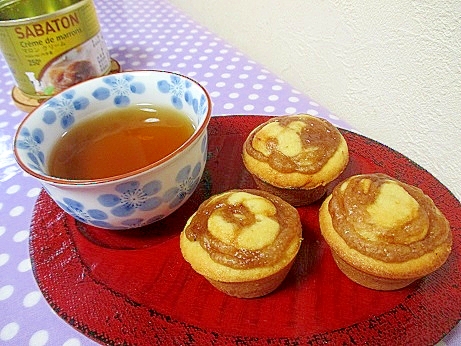 ミニマフィン型で簡単☆焼きモンブラン