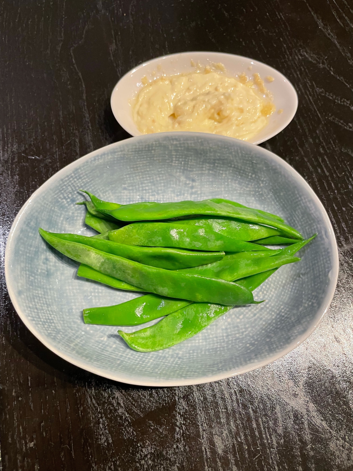 さやえんどうの味噌マヨディップ