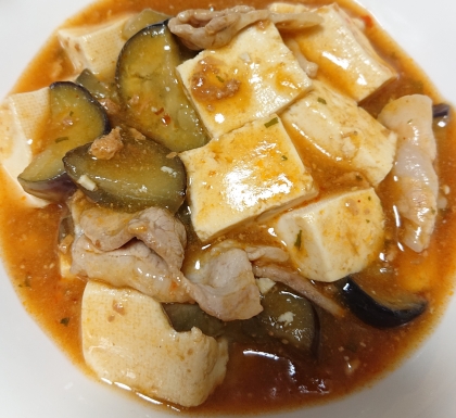 麻婆豆腐の素で♡麻婆茄子豆腐