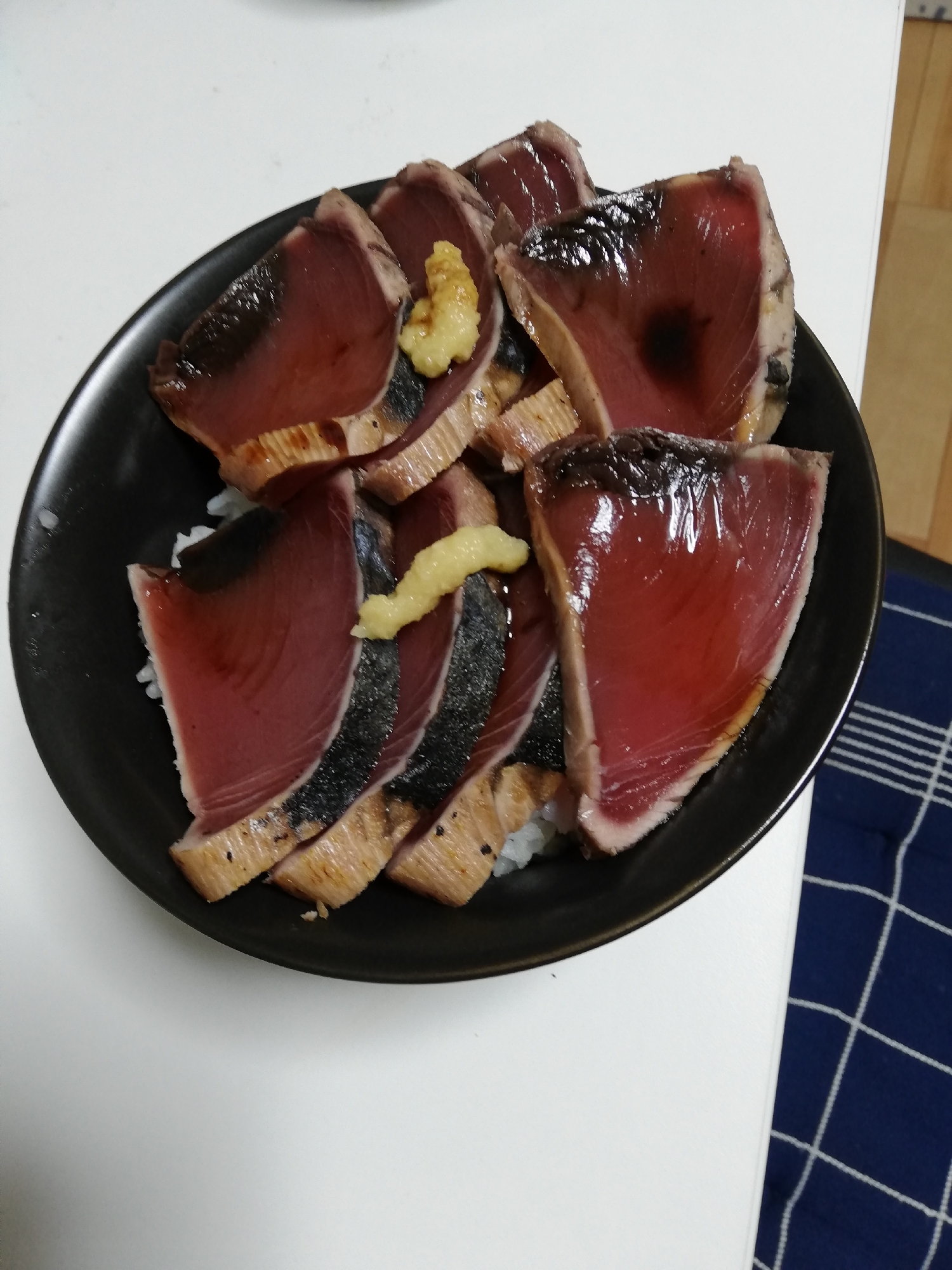 かつおのあげたたたき丼を作ってみた。