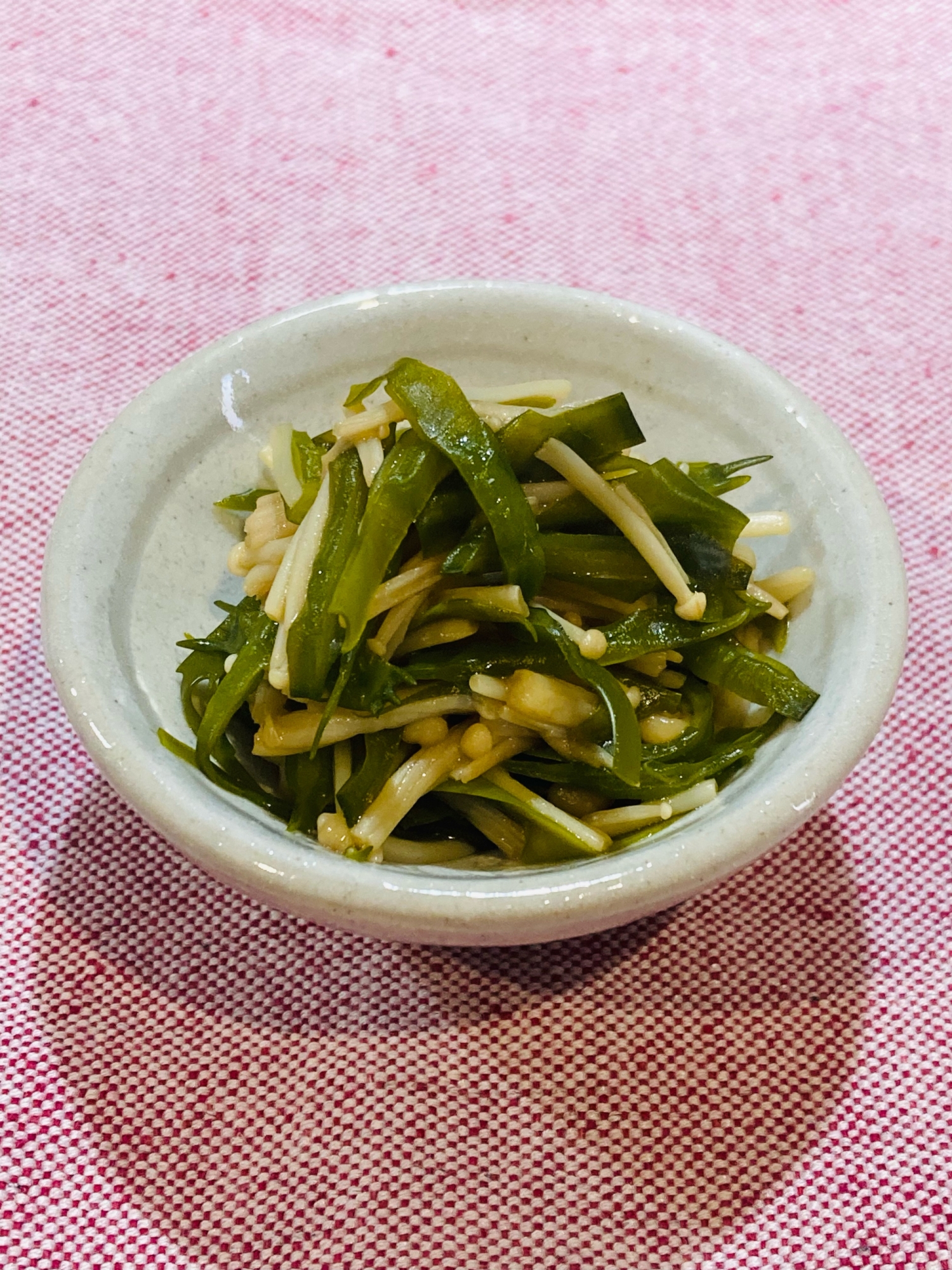 ♦️茎わかめとえのきの醤油炒め