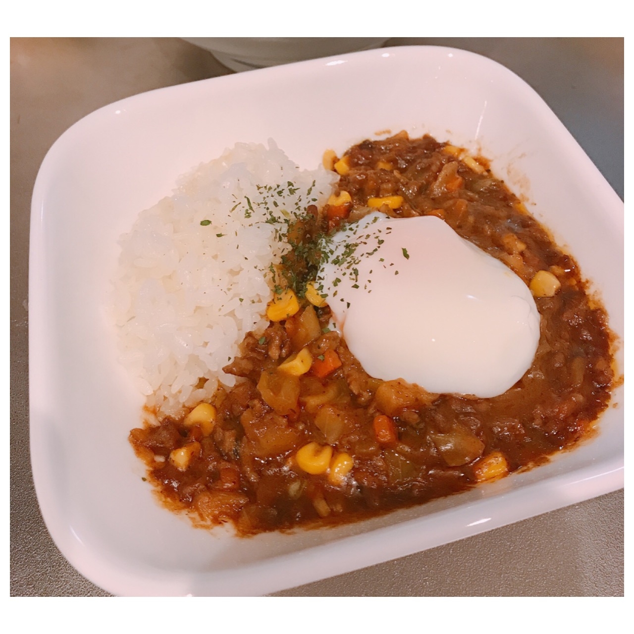 野菜たっぷりキーマカレー！