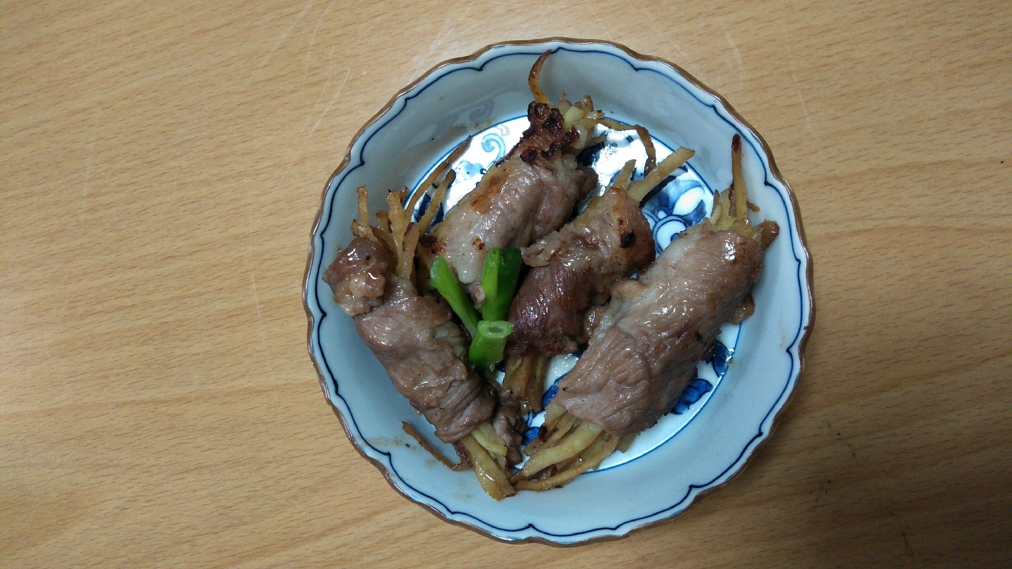 豚肉セロリ巻き