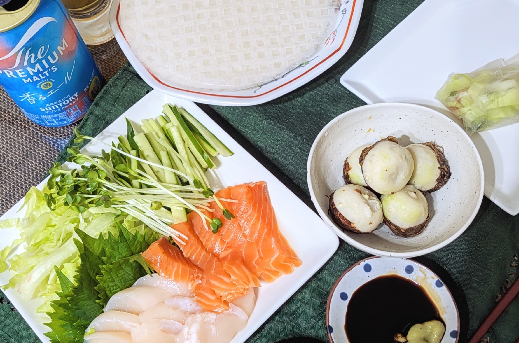 【おつまみ】海鮮手巻き生春巻き
