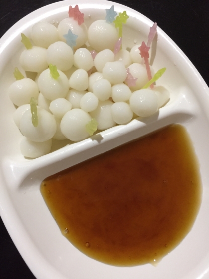 娘と一緒に作りました♪娘がタレが美味しい〜と言って喜んでペロリでした☆米粉で作れるとは知りませんでした！節約できて良いですね！またリピします☆
