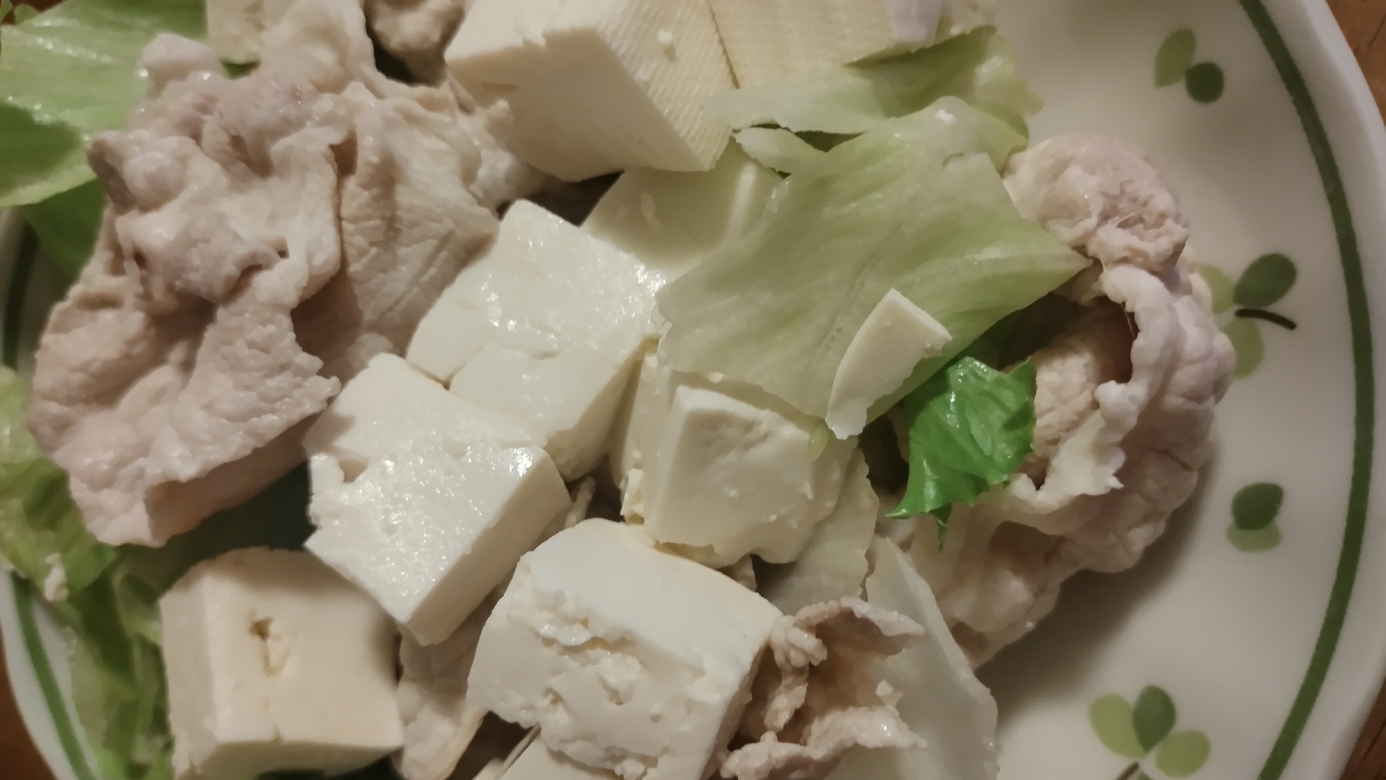 レタスと豆腐の豚しゃぶのサラダ