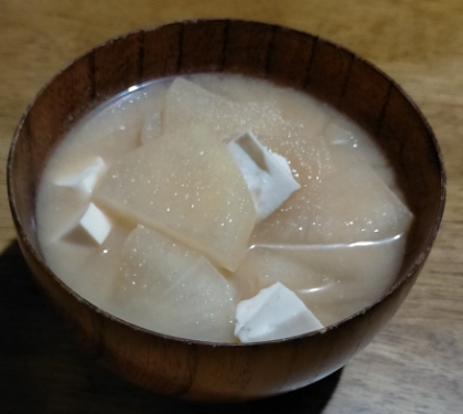 白菜 大根 豆腐 味噌汁