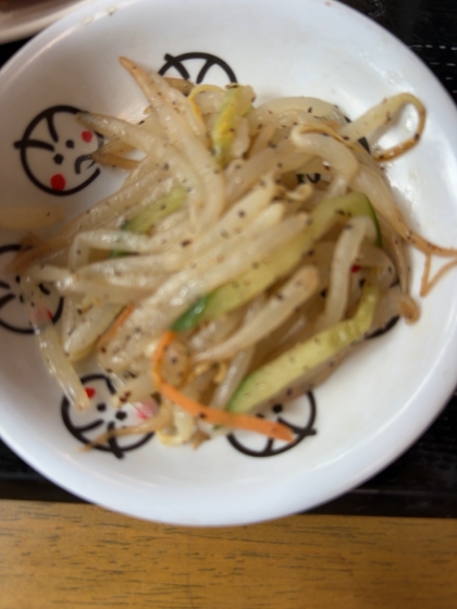 【夫婦のおつまみ】レンジで簡単！もやしのナムル