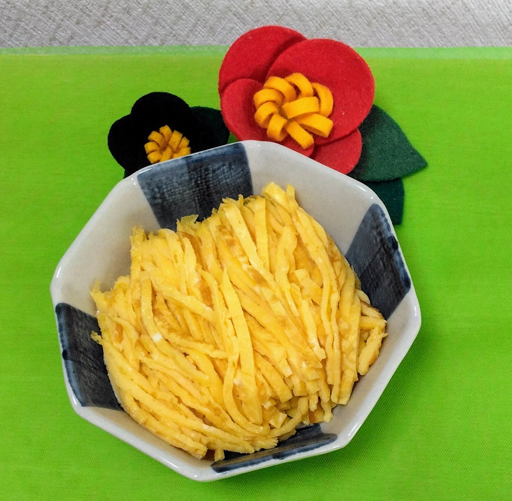 【冷やし中華で使う】ちょっと甘めの薄焼き卵焼き✨