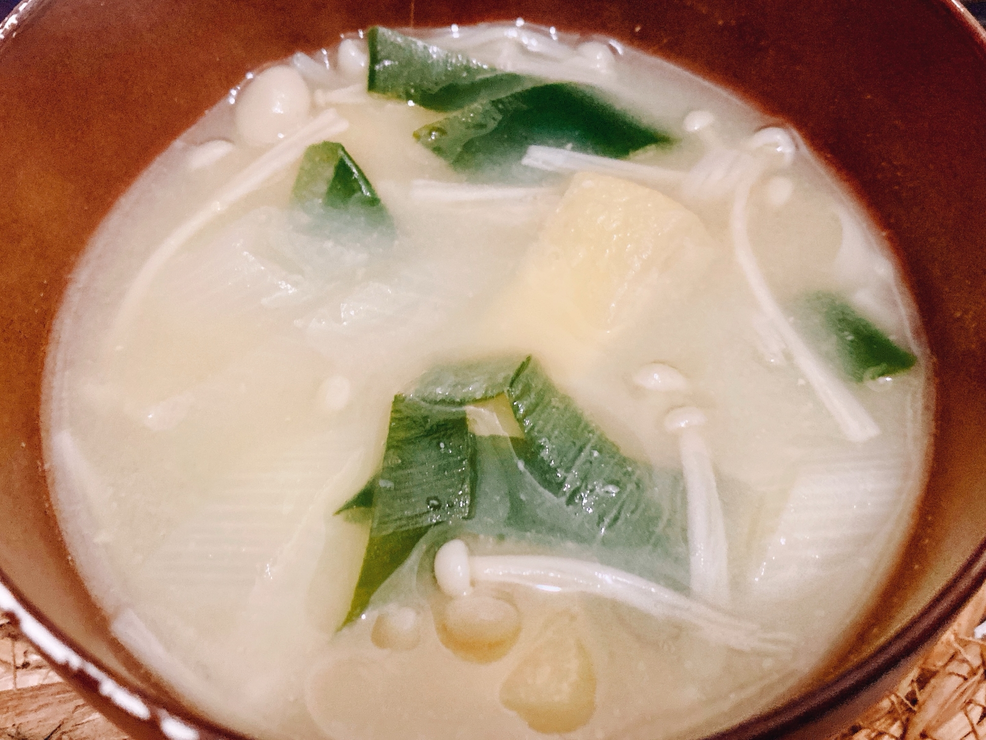 ꕥ長ネギと油揚げの味噌汁ꕥ