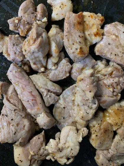 【ノンフライヤー】豚のガーリックペッパー焼き